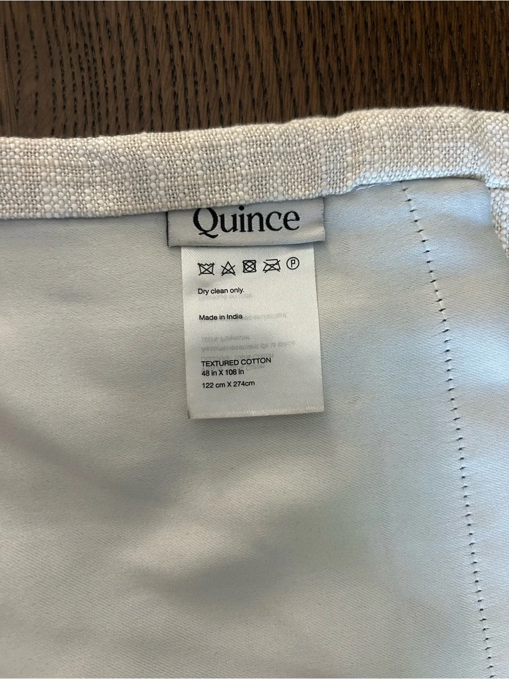 Quince Oatmeal Textured Cotton Room-Darkening Curtain. Brand new!